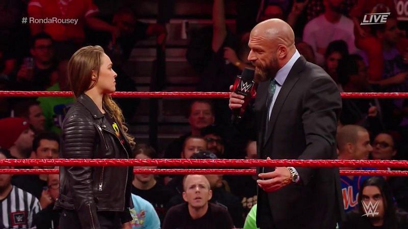 Rousey's first match in the WWE against one of the greatest of all time?